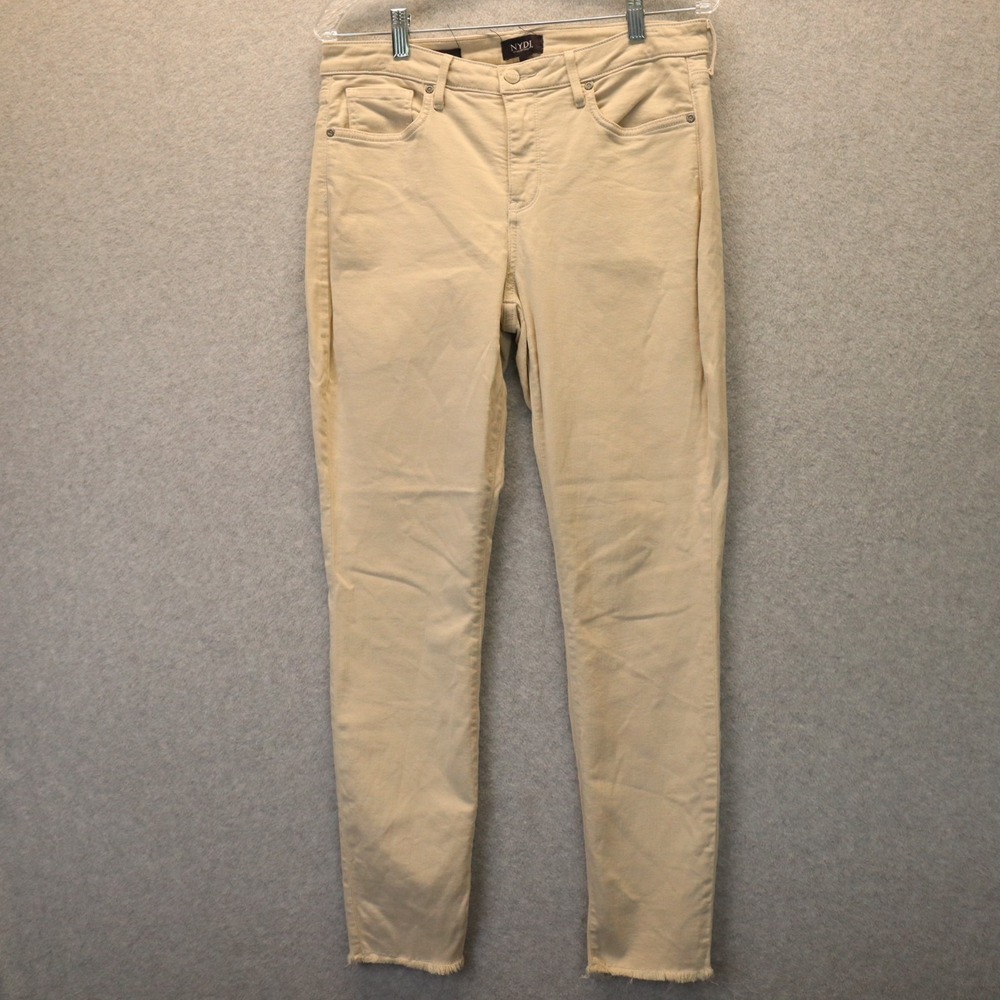 NYDJ Jeans Womens 8 Ami‎ Skinny Raw Hem 5-Pocket Trousers Stretch Flex Beige